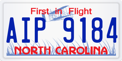 NC license plate AIP9184