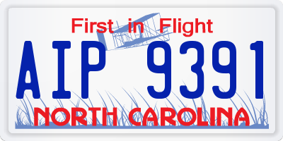 NC license plate AIP9391