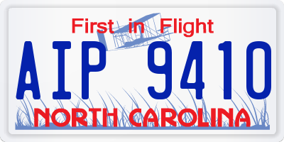 NC license plate AIP9410