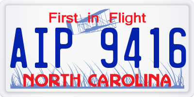 NC license plate AIP9416