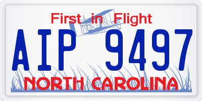 NC license plate AIP9497