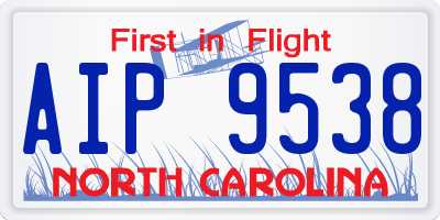 NC license plate AIP9538