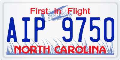 NC license plate AIP9750