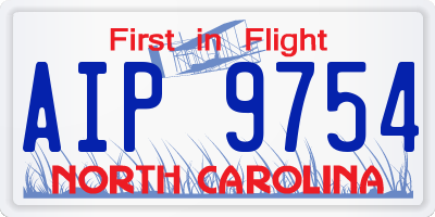 NC license plate AIP9754