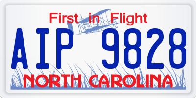 NC license plate AIP9828