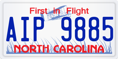 NC license plate AIP9885