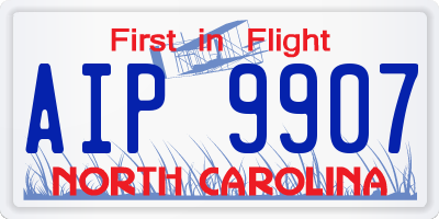 NC license plate AIP9907