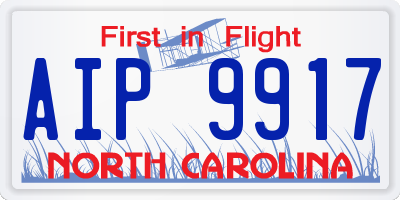 NC license plate AIP9917