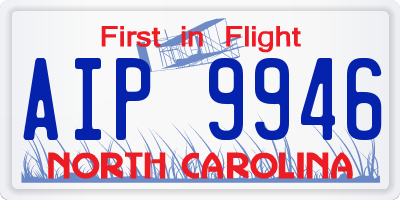 NC license plate AIP9946
