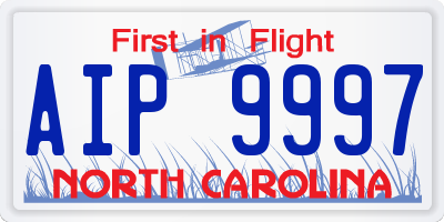 NC license plate AIP9997
