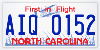 NC license plate AIQ0152