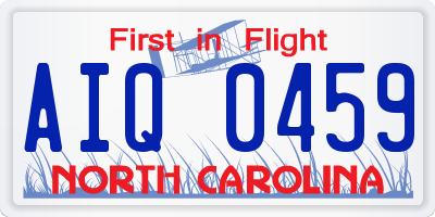 NC license plate AIQ0459
