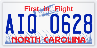 NC license plate AIQ0628