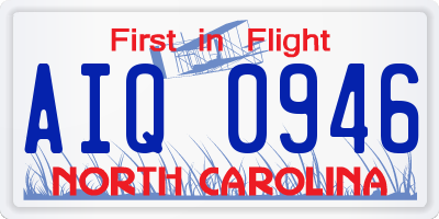 NC license plate AIQ0946