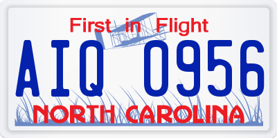 NC license plate AIQ0956