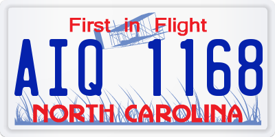 NC license plate AIQ1168