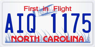 NC license plate AIQ1175