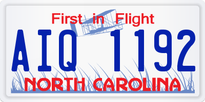 NC license plate AIQ1192