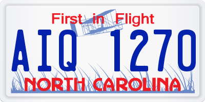 NC license plate AIQ1270