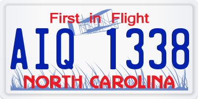 NC license plate AIQ1338