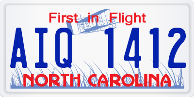 NC license plate AIQ1412