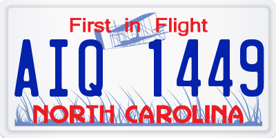 NC license plate AIQ1449