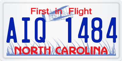 NC license plate AIQ1484