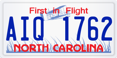 NC license plate AIQ1762