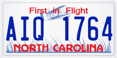 NC license plate AIQ1764