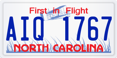 NC license plate AIQ1767