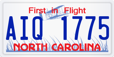 NC license plate AIQ1775