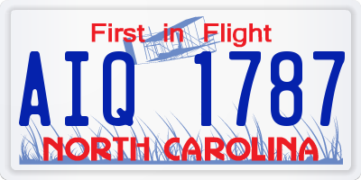 NC license plate AIQ1787