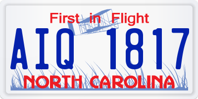 NC license plate AIQ1817
