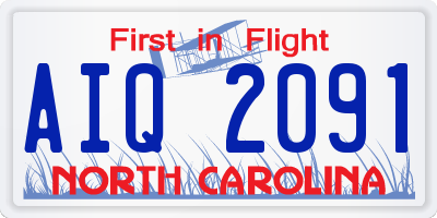 NC license plate AIQ2091