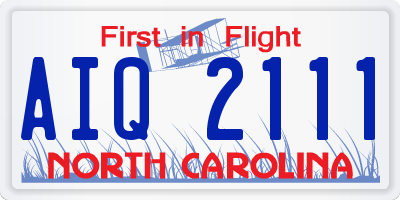 NC license plate AIQ2111