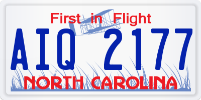 NC license plate AIQ2177