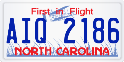NC license plate AIQ2186