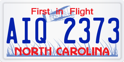 NC license plate AIQ2373