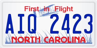 NC license plate AIQ2423