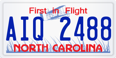 NC license plate AIQ2488