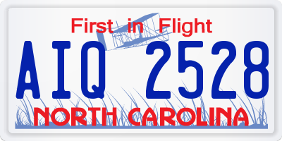 NC license plate AIQ2528