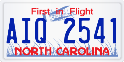 NC license plate AIQ2541