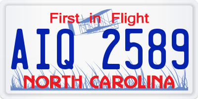 NC license plate AIQ2589