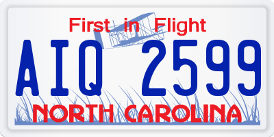 NC license plate AIQ2599