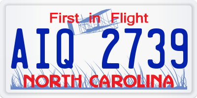 NC license plate AIQ2739
