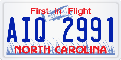 NC license plate AIQ2991