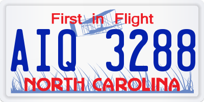 NC license plate AIQ3288