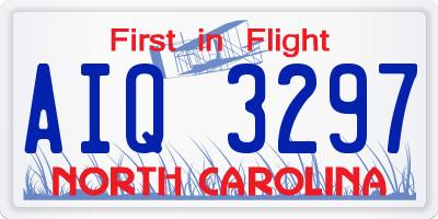 NC license plate AIQ3297