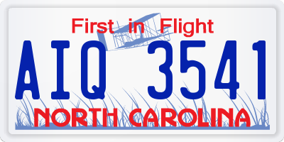 NC license plate AIQ3541
