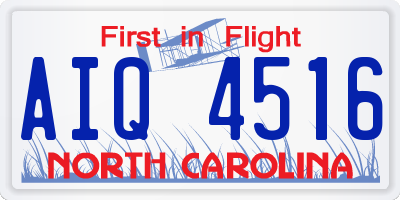 NC license plate AIQ4516